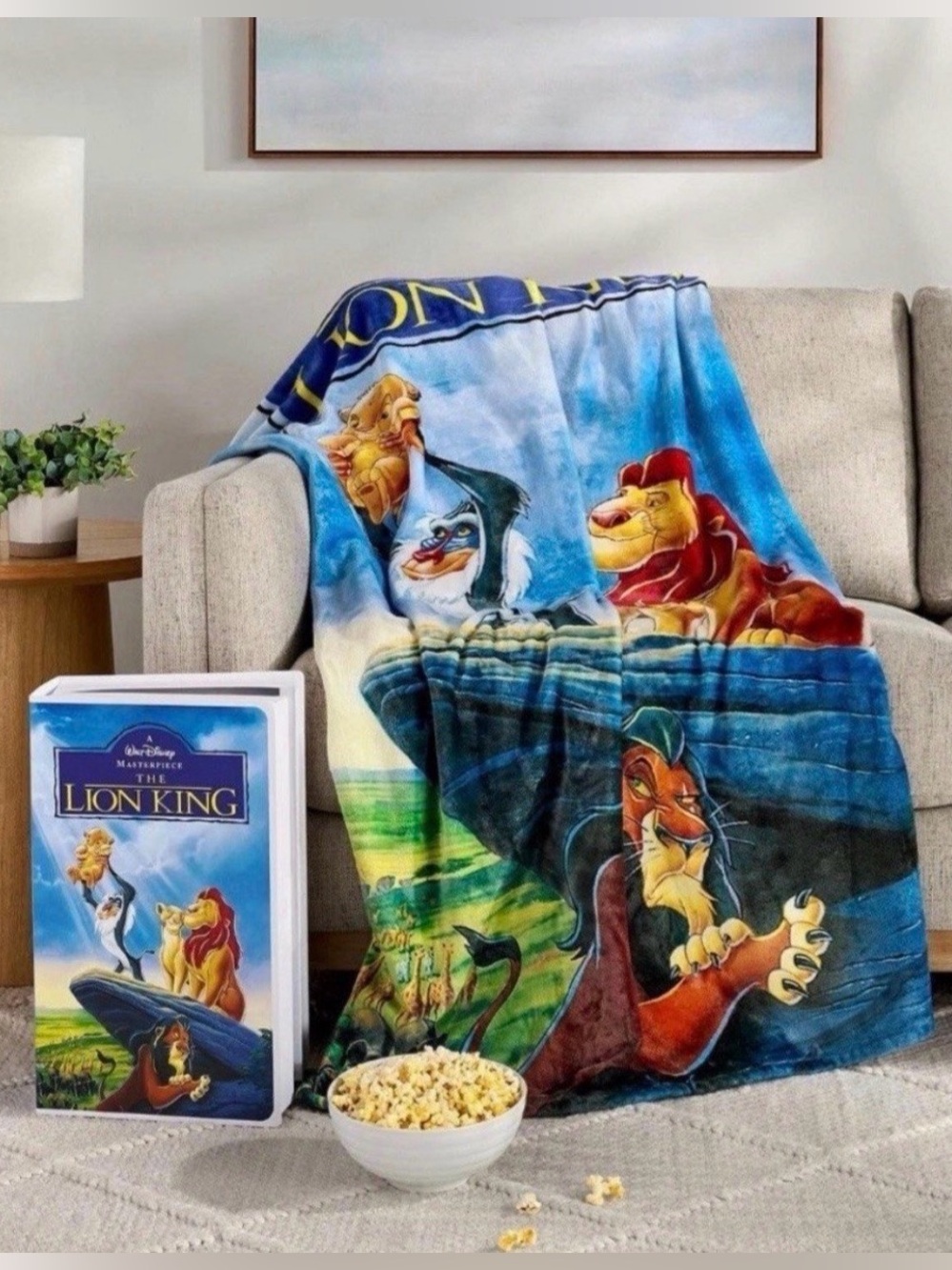 New Disney The Lion King Blue Cover Throw Blanket